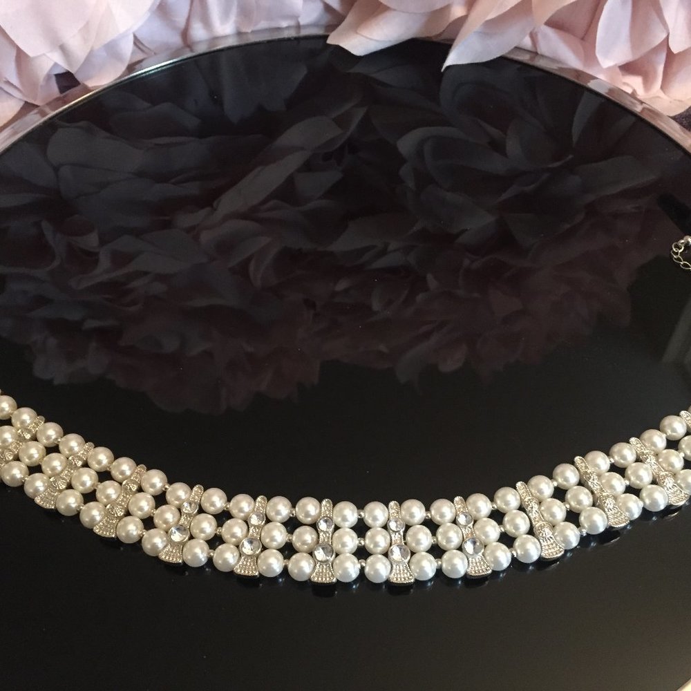 NEW! ASOS Design Pearl and Crystal Choker